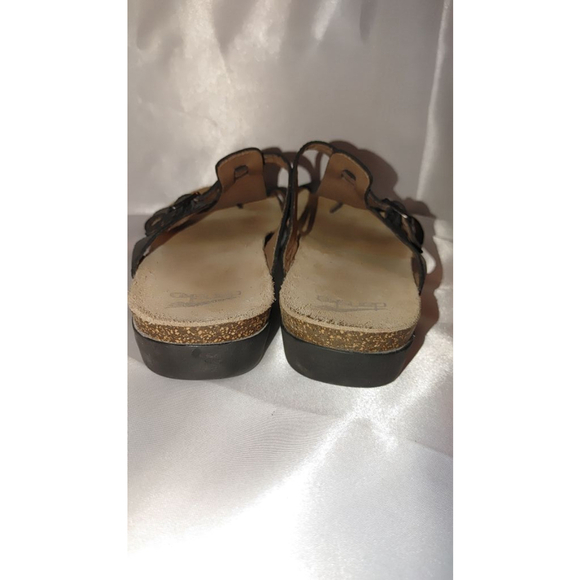 Dansko Brown Leather Slide Sandals